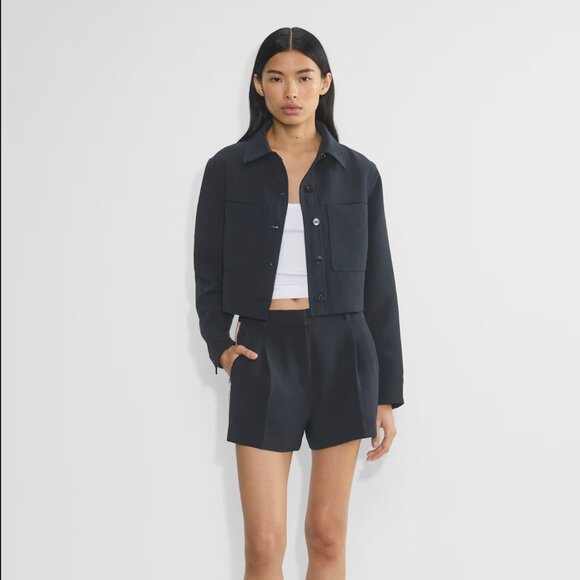 Aritzia Jackets & Blazers - Aritzia - Little Cropped Jacket in Navy - Wilfred - Small
